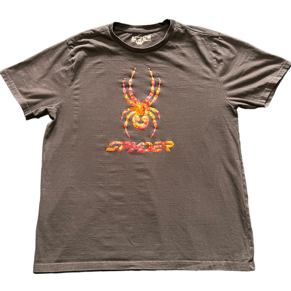 Spyder Black Crew Neck Short Sleeve Logo T-shirt, Size L